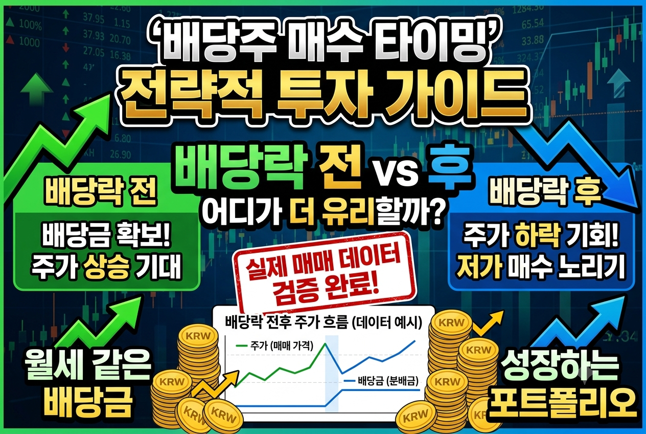 배당주 매수 타이밍, 배당락 전이 정말 유리할까 — 실제 매매 데이터로 검증