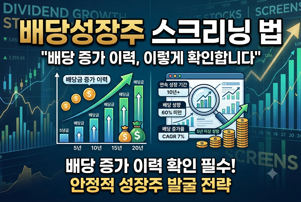 배당성장주 스크리닝 하는 법 — 배당 증가 이력, 이렇게 확인합니다