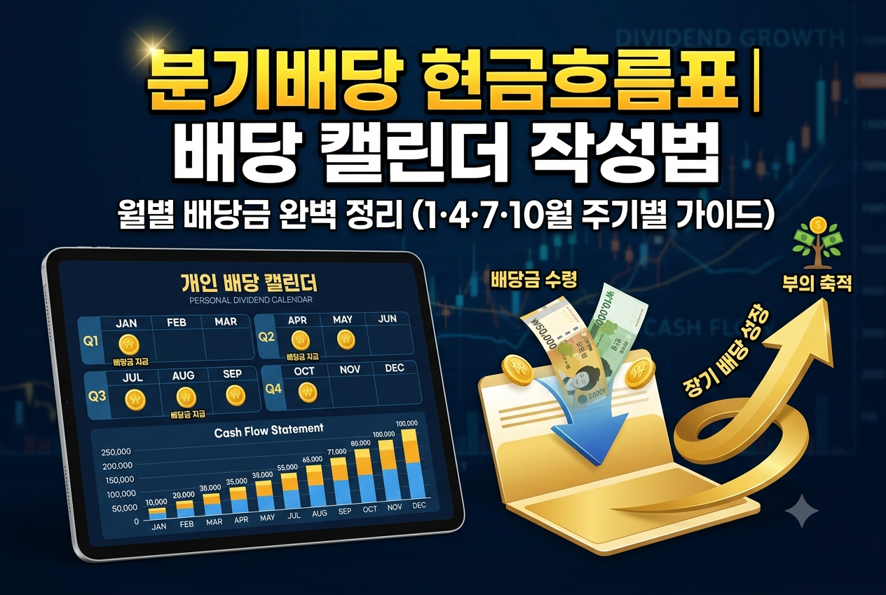 분기배당 받으며 현금흐름표 만들기 — 나만의 배당 캘린더 작성법